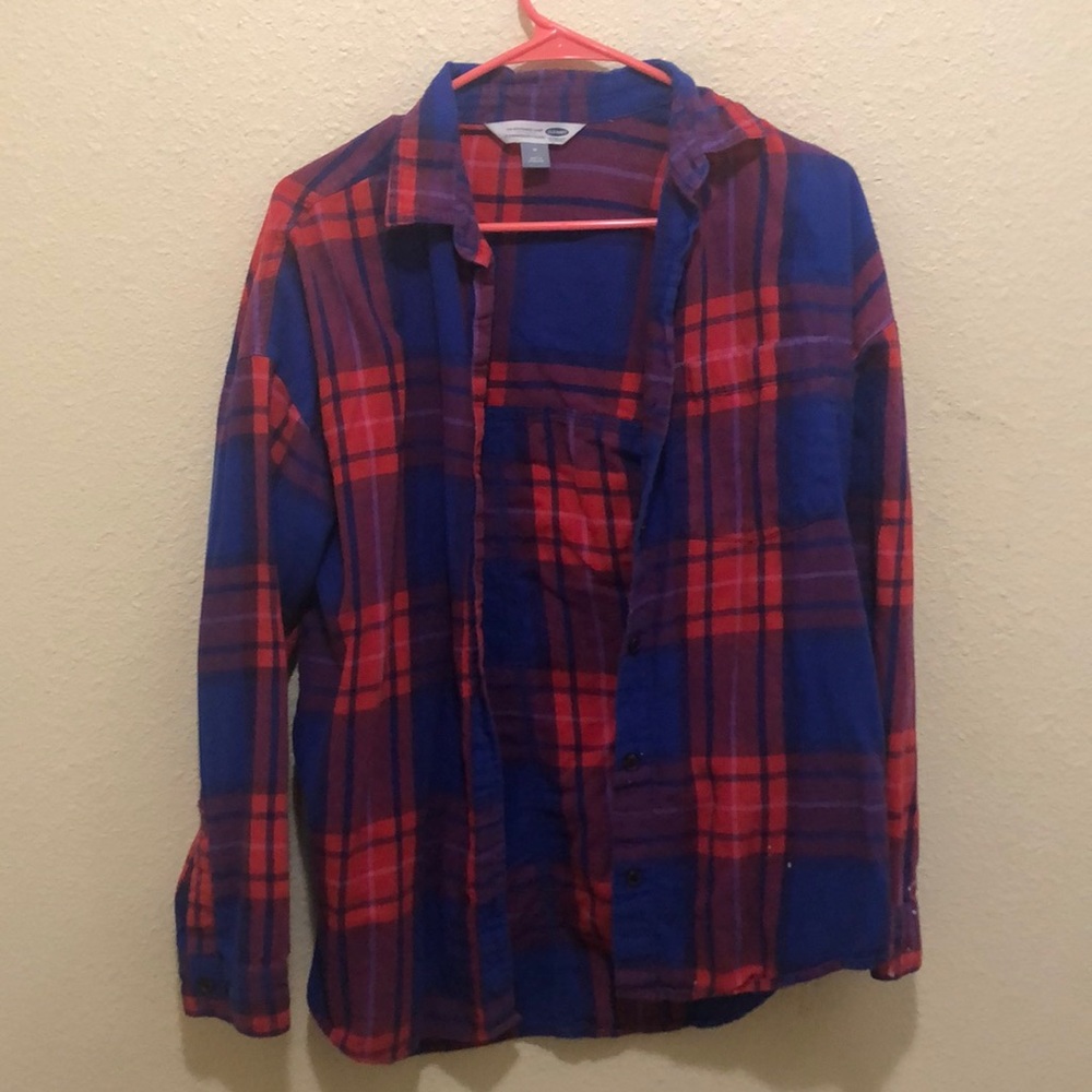 Old Navy The Boyfriend Shirt Flannel, Size M